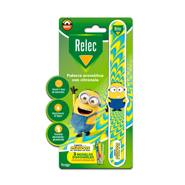 Детский браслет против комаров Pulsera Minions Amarillo Relec, 1 UD
Детский браслет против комаров Pulsera Minions Amarillo Relec, 1 UD