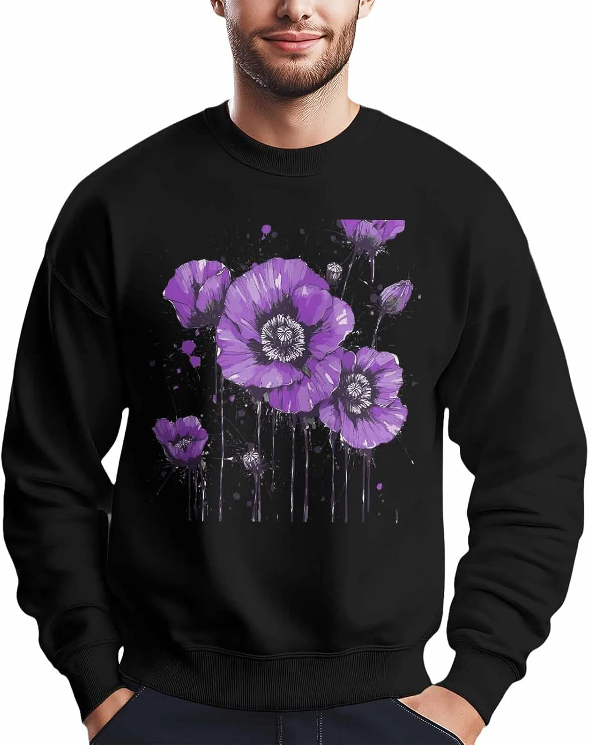 Мужской свитшот с принтом цветов Purple Poppy Winvebermior
Мужской свитшот с принтом цветов Purple Poppy Winvebermior