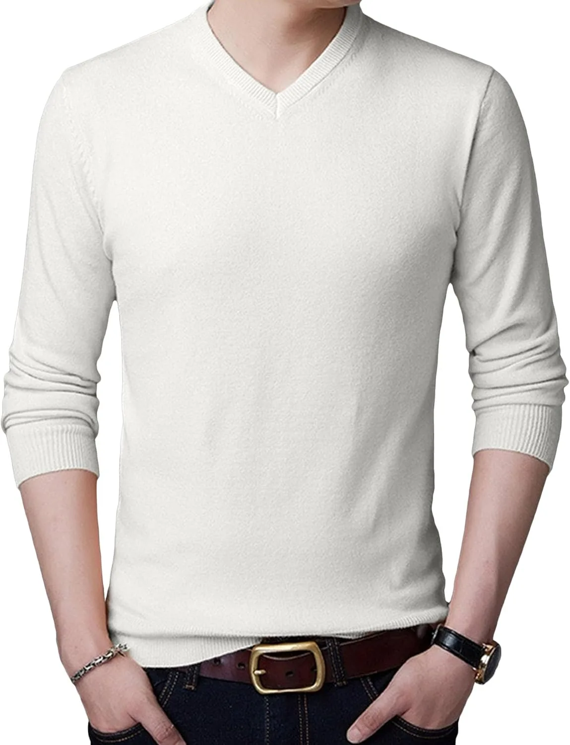 Мужской кашемировый свитер V-образным вырезом
Мужской кашемировый свитер V-образным вырезом