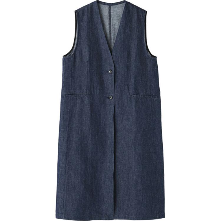 MUJI Женская жилетка Navy Blue V-образный вырез Moderate Denim
MUJI Женская жилетка Navy Blue V-образный вырез Moderate Denim