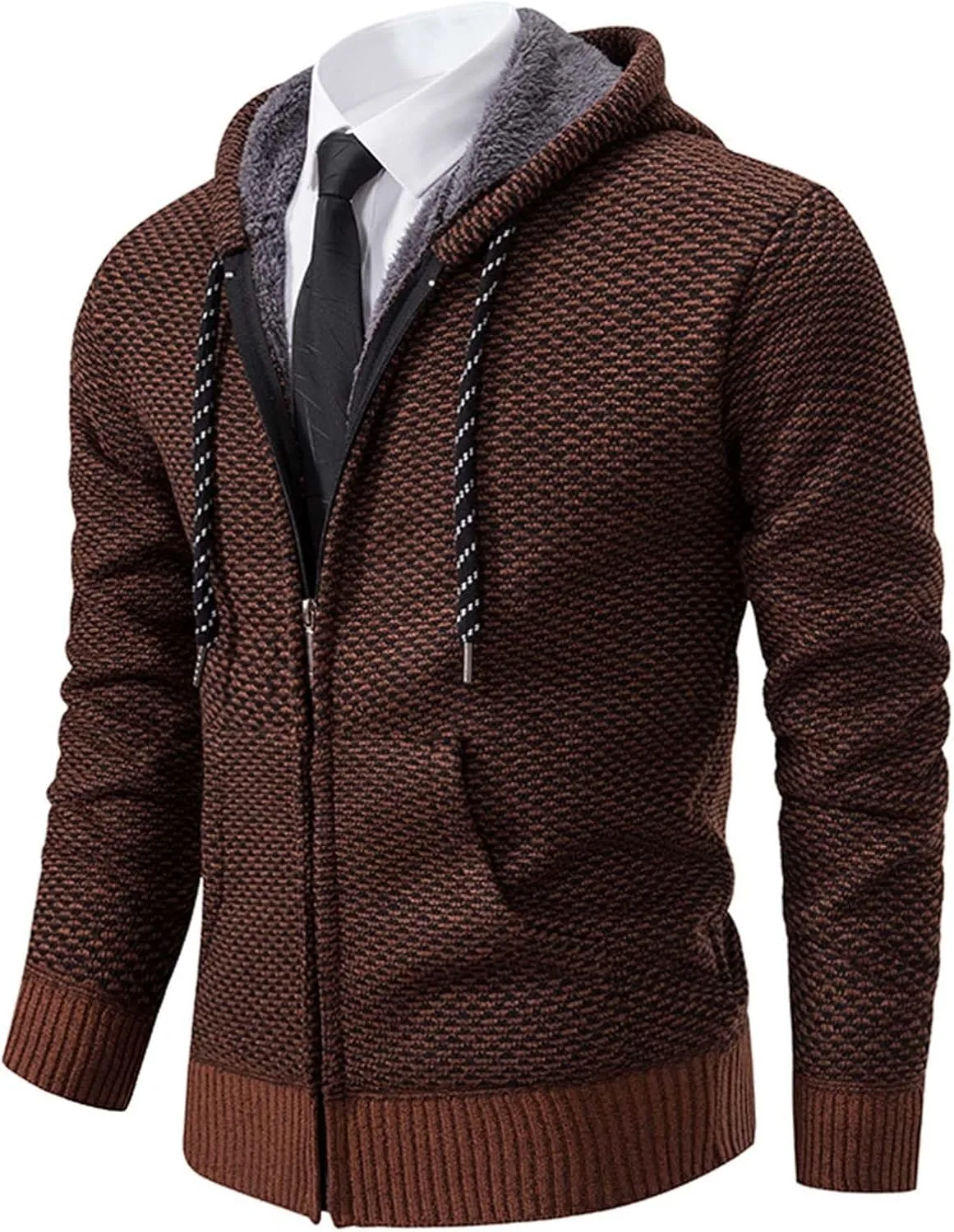 Мужской повседневный свободный худи с круглым вырезом и молнией Wunnhd
Мужской повседневный свободный худи с круглым вырезом и молнией Wunnhd