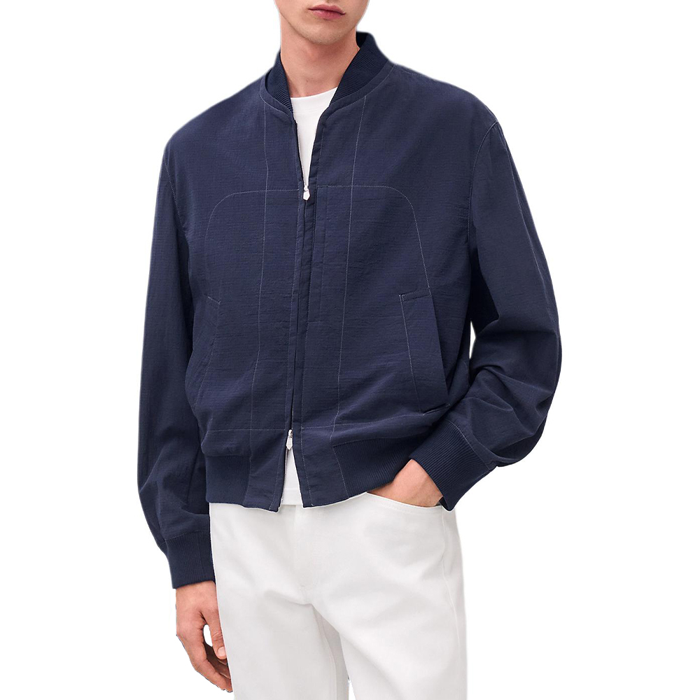 HERMES Куртка SS25 мужская морская синяя, Marine Blue 
HERMES Куртка SS25 мужская морская синяя, Marine Blue