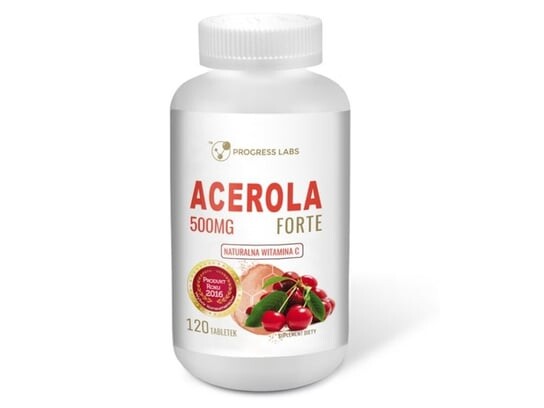 Progress Labs, Ацерола Форте 500 мг, натуральный витамин С, 120 таблеток.