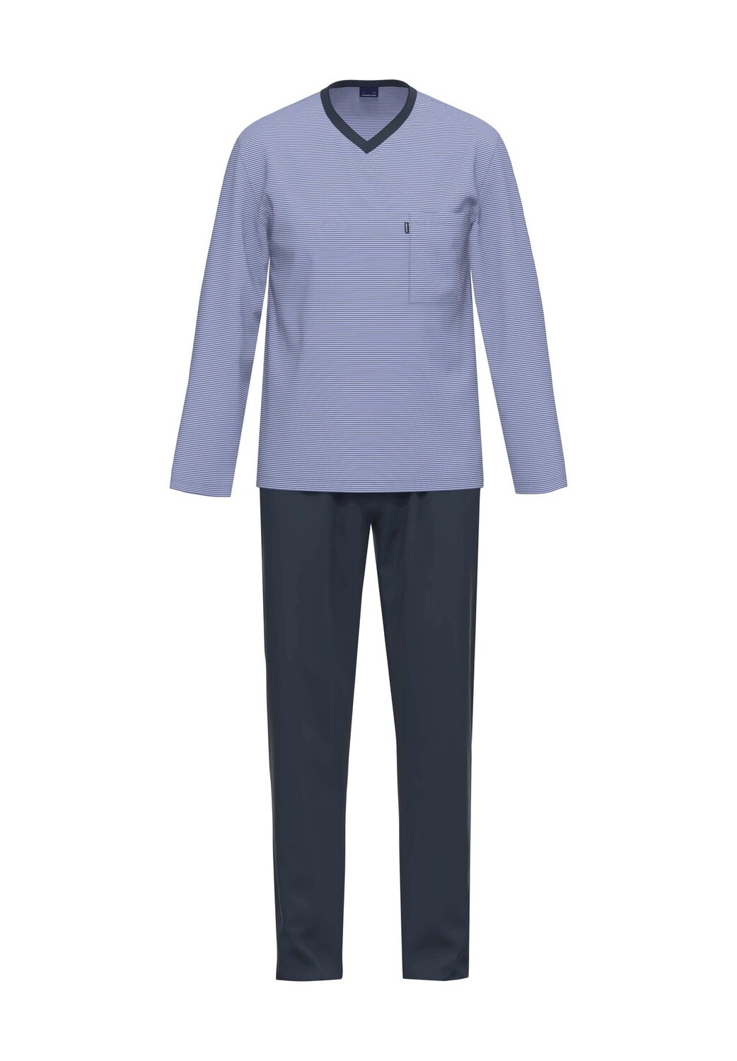 Мужская пижама с v-образным вырезом и нагрудным карманом AMMANN, цвет 487 Dark Saphir
Мужская пижама с v-образным вырезом и нагрудным карманом AMMANN, цвет 487 Dark Saphir