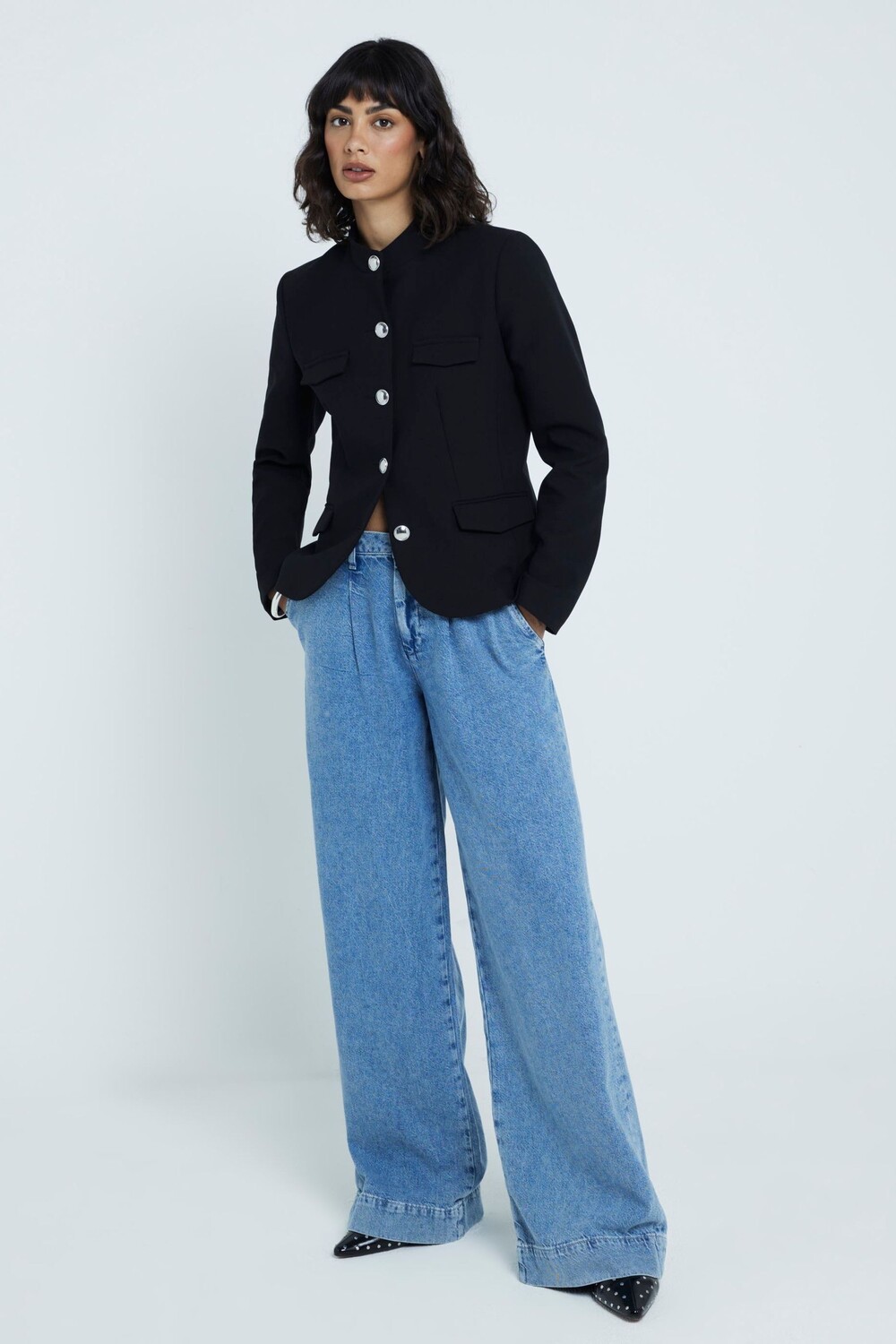 Мешковатые джинсы средней посадки River Island, синий
Мешковатые джинсы средней посадки River Island, синий