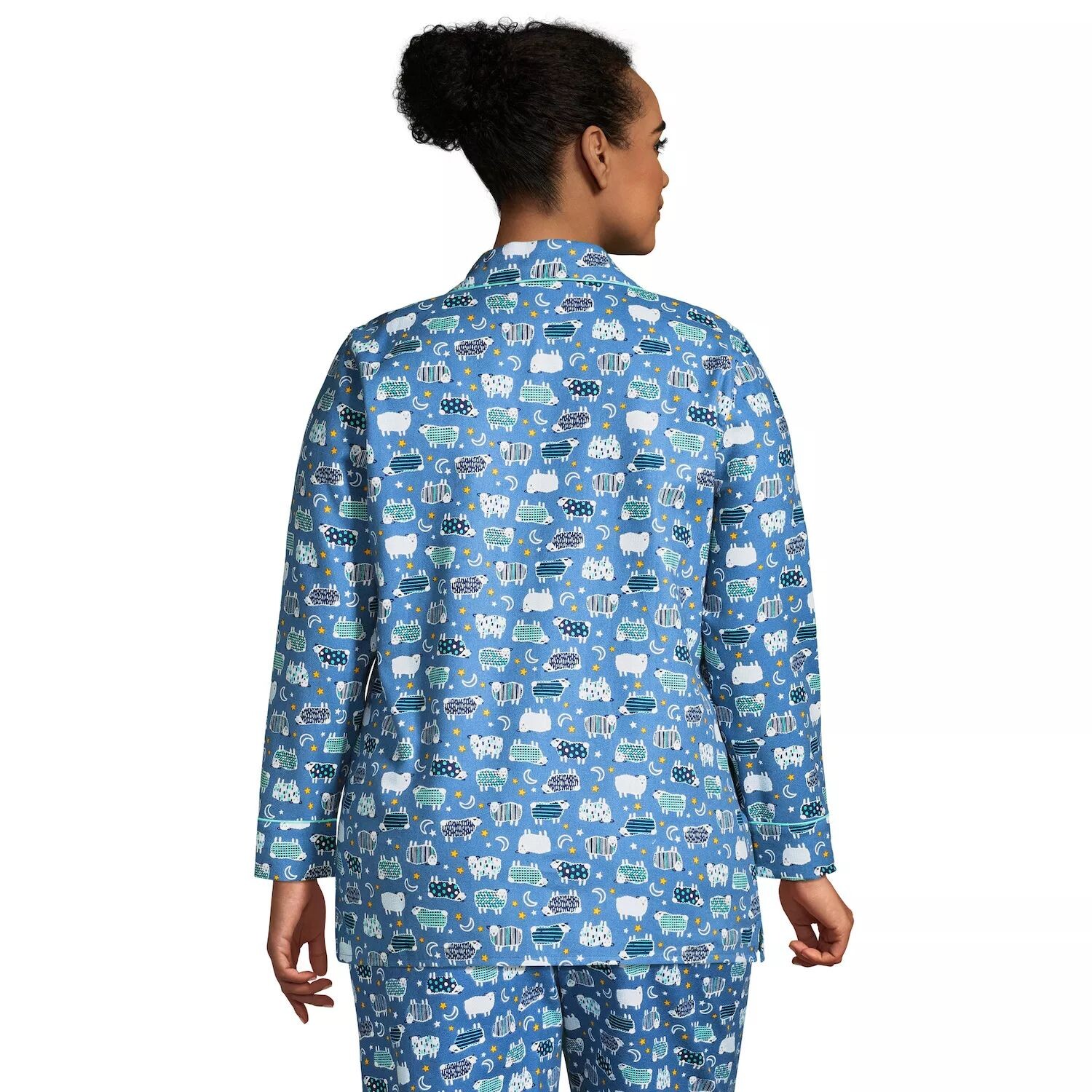 Большие размеры Lands' End Фланелевый пижамный топ с длинными рукавами Lands' End 
Большие размеры Lands' End Фланелевый пижамный топ с длинными рукавами Lands' End