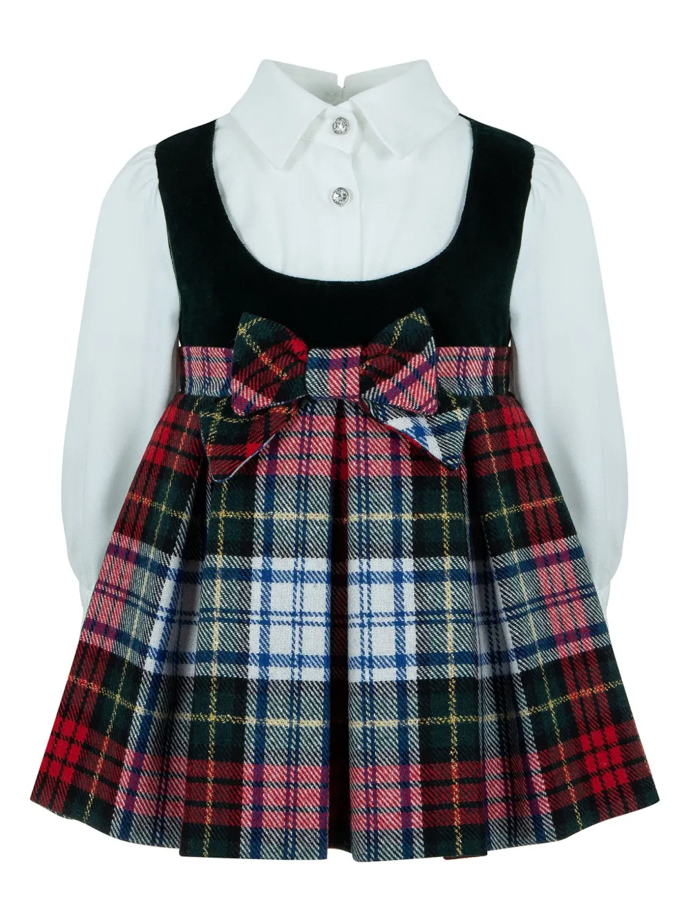 Клетчатое платье с бантом Lapin House, черный
Клетчатое платье с бантом Lapin House, черный