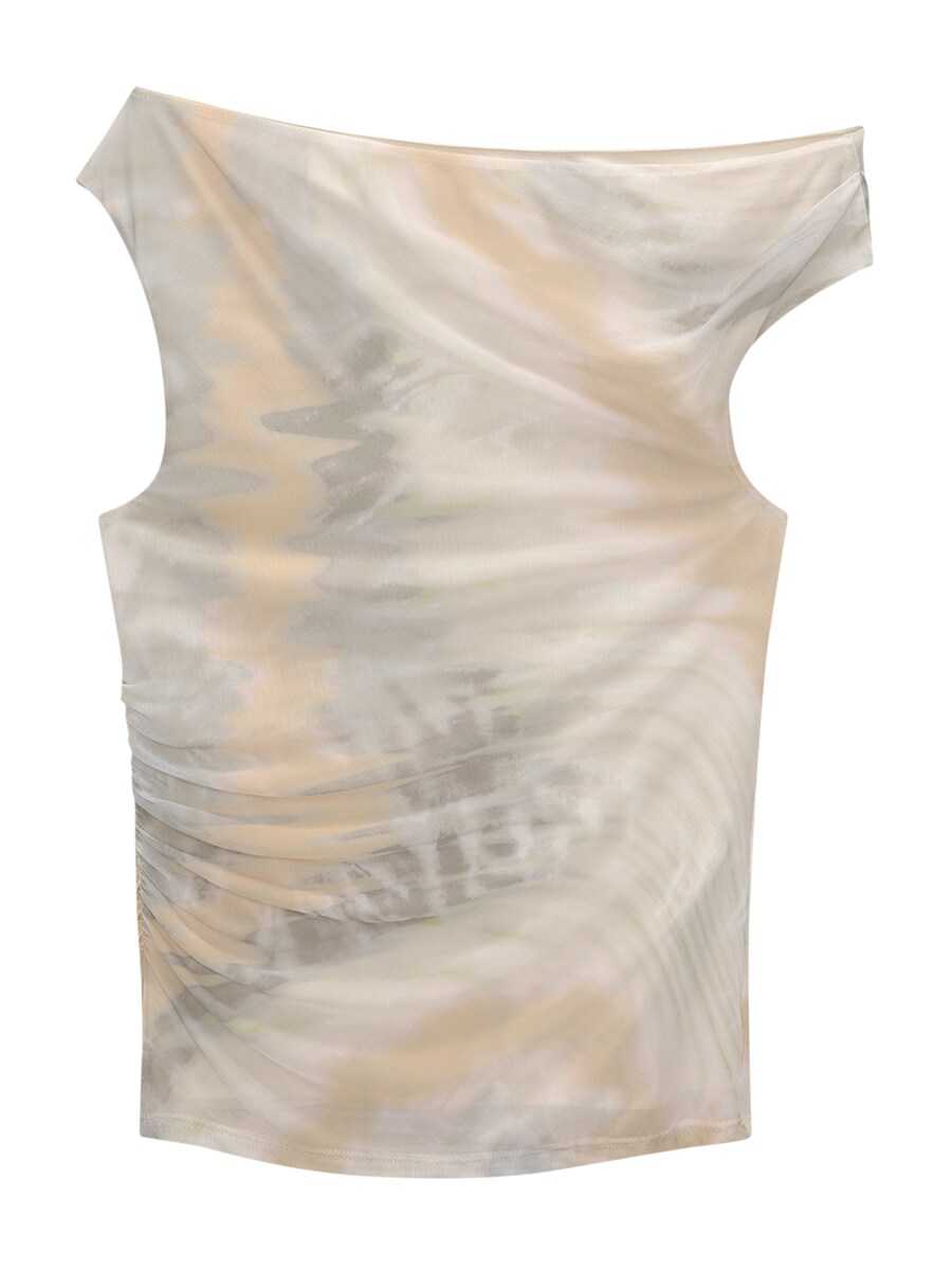 Топ Pull&Bear, цвет Muddy colored/Light grey 
Топ Pull&Bear, цвет Muddy colored/Light grey