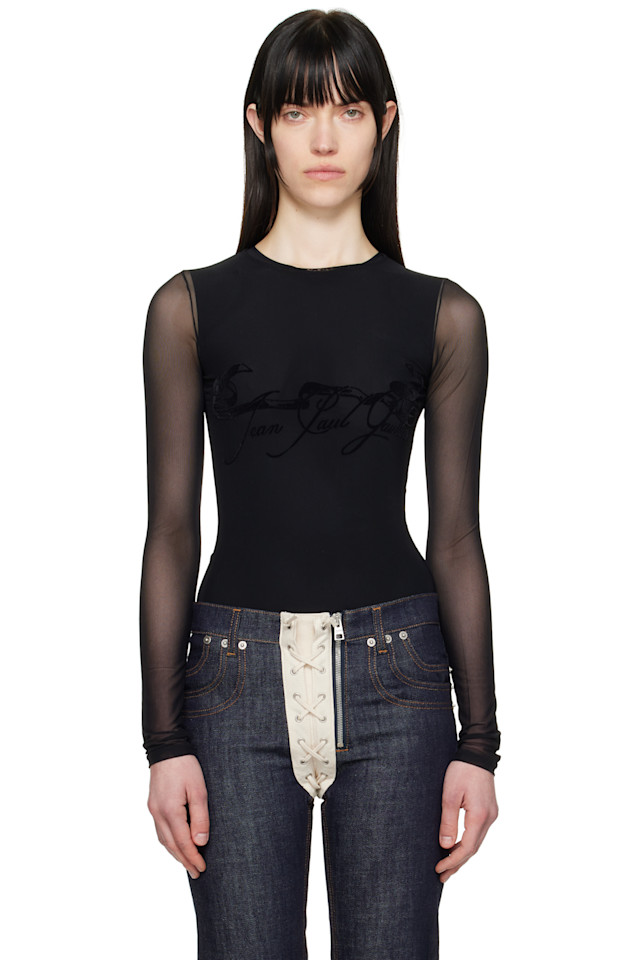 Флокированная футболка с тату-лентой Jean Paul Gaultier, черный
Флокированная футболка с тату-лентой Jean Paul Gaultier, черный