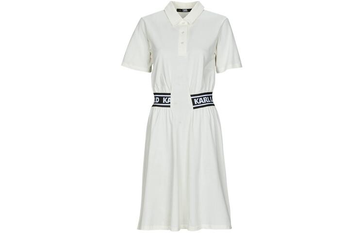 Платье с короткими рукавами женское белое Karl Lagerfeld
Платье с короткими рукавами женское белое Karl Lagerfeld