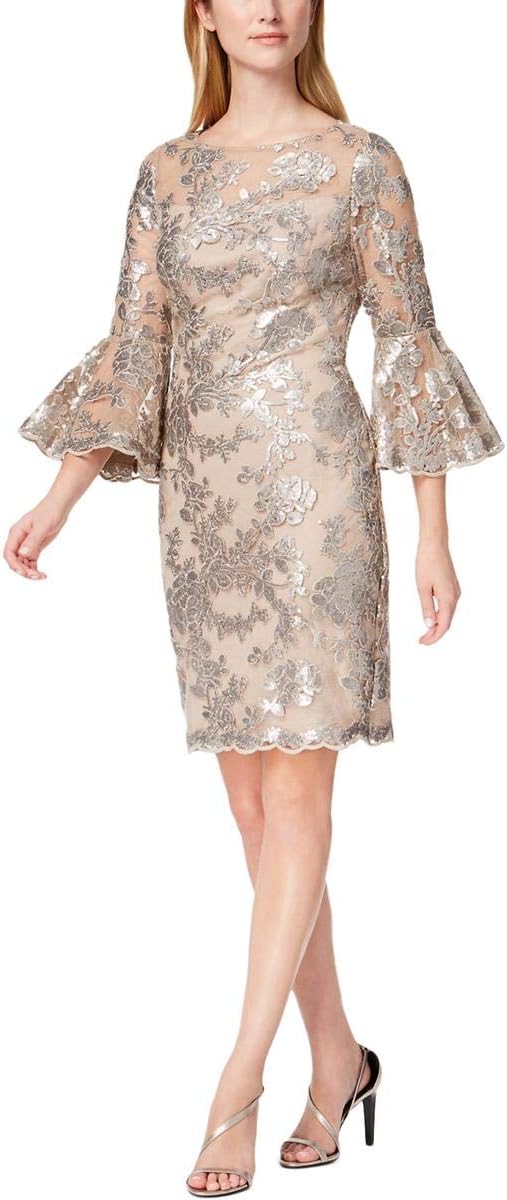 Женское платье-футляр Calvin Klein с цветочным принтом, пайетками и рукавами-колокольчиками, Khaki Multi
Женское платье-футляр Calvin Klein с цветочным принтом, пайетками и рукавами-колокольчиками, Khaki Multi