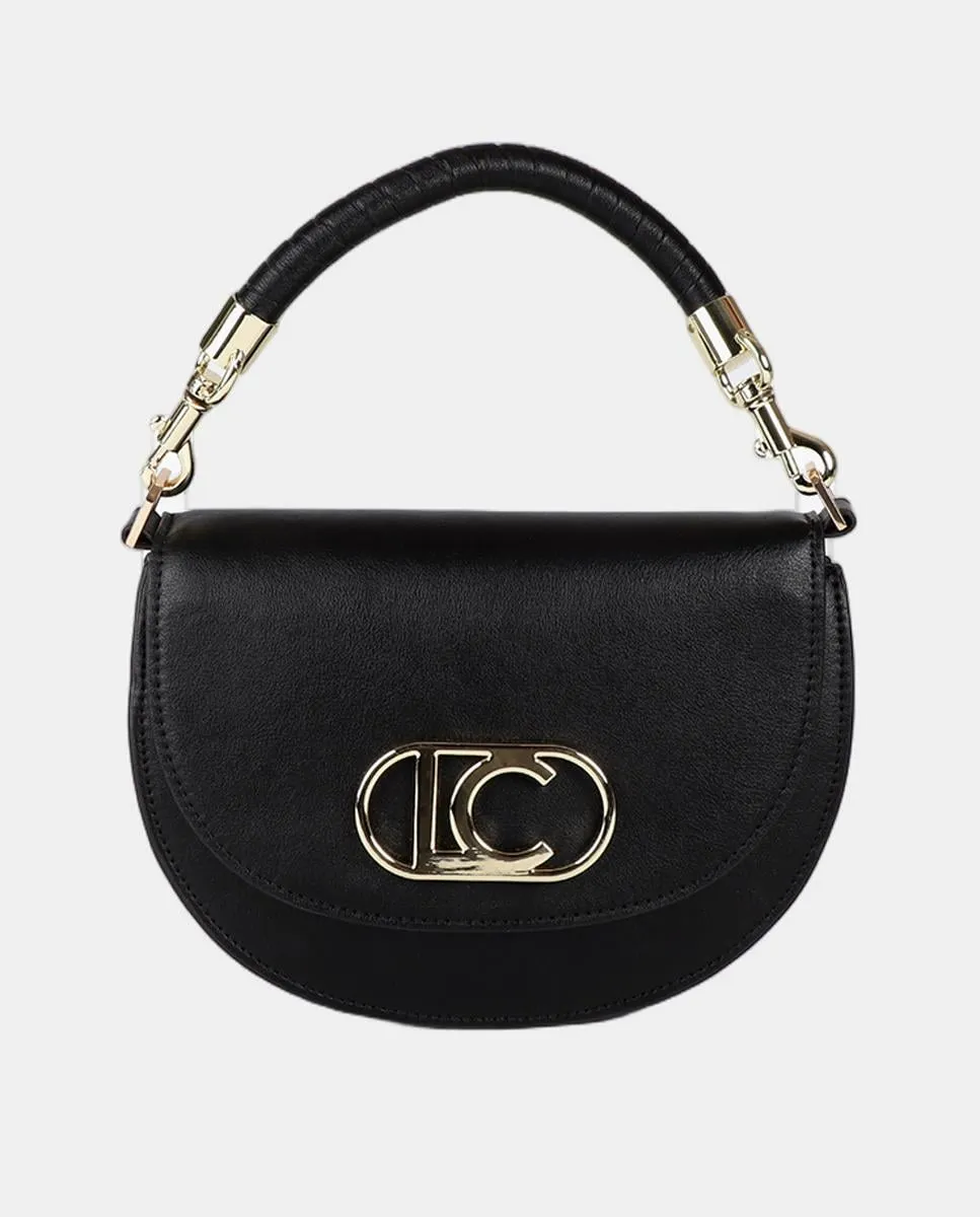 Полумесяц сумка-бандо с клапаном, короткой плетеной ручкой и металлическими деталями Lola Casademunt, черный
Полумесяц сумка-бандо с клапаном, короткой плетеной ручкой и металлическими деталями Lola Casademunt, черный