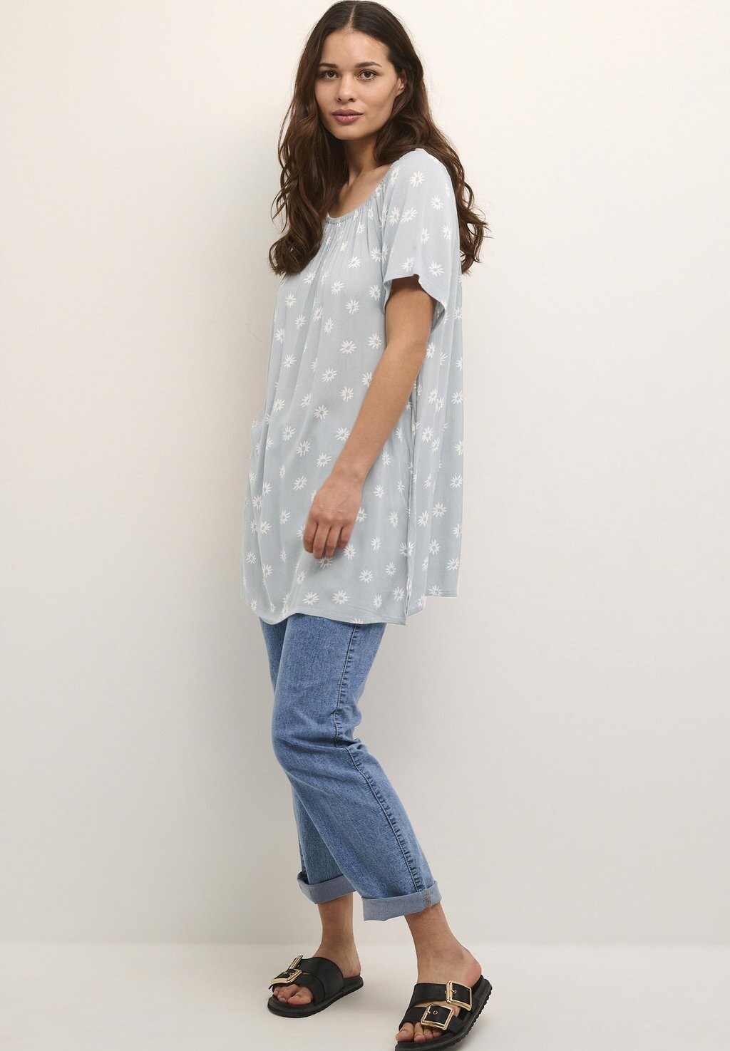 Туника Kaffe, синий/кремовый/мультиколор
Туника Kaffe, синий/кремовый/мультиколор