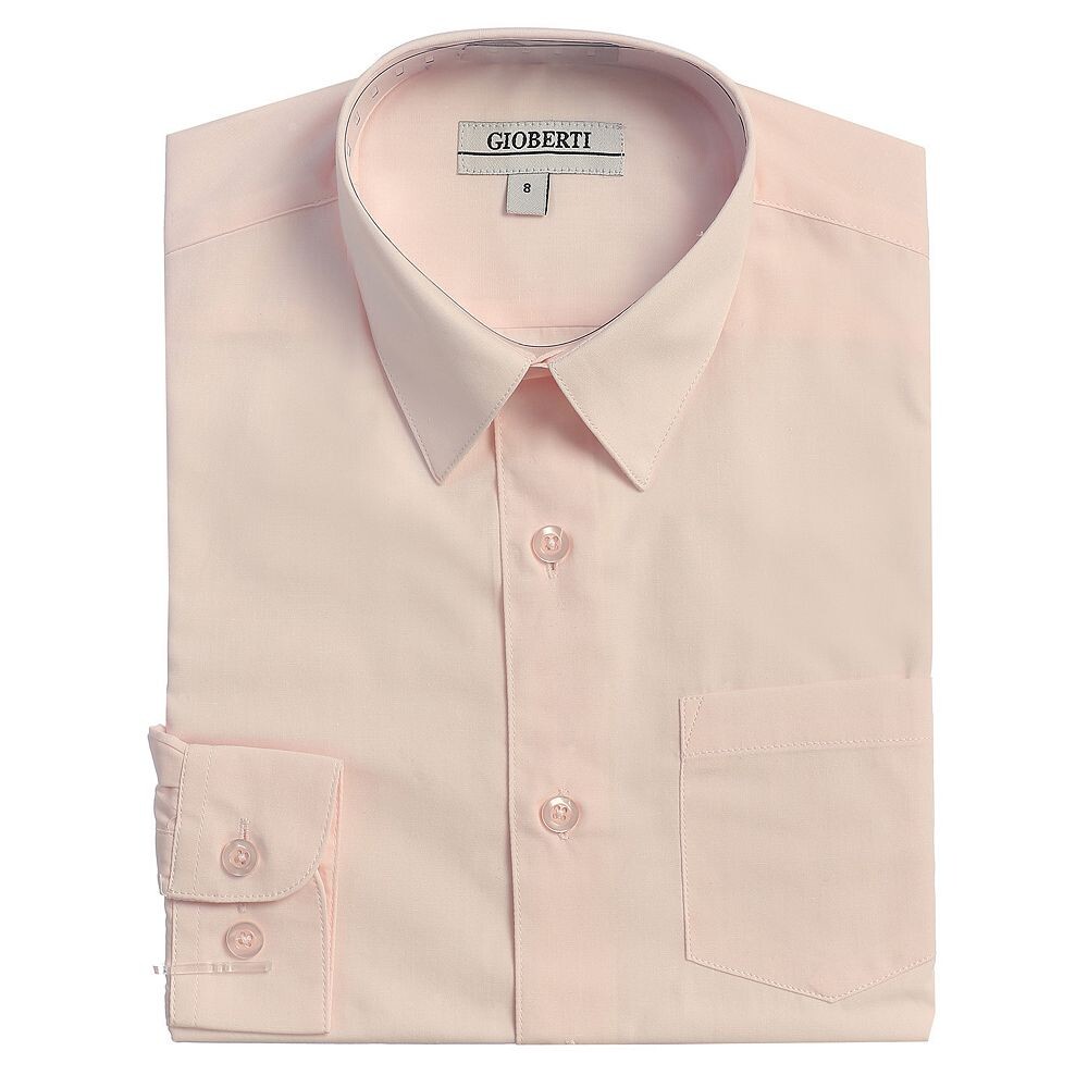 Детская однотонная классическая рубашка Gioberti с длинными рукавами, розовый
Детская однотонная классическая рубашка Gioberti с длинными рукавами, розовый