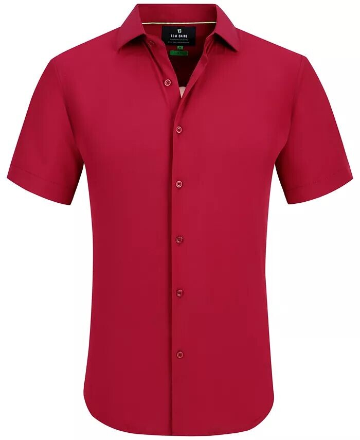 Мужская классическая рубашка на пуговицах приталенного кроя с короткими рукавами Tom Baine, красный
Мужская классическая рубашка на пуговицах приталенного кроя с короткими рукавами Tom Baine, красный