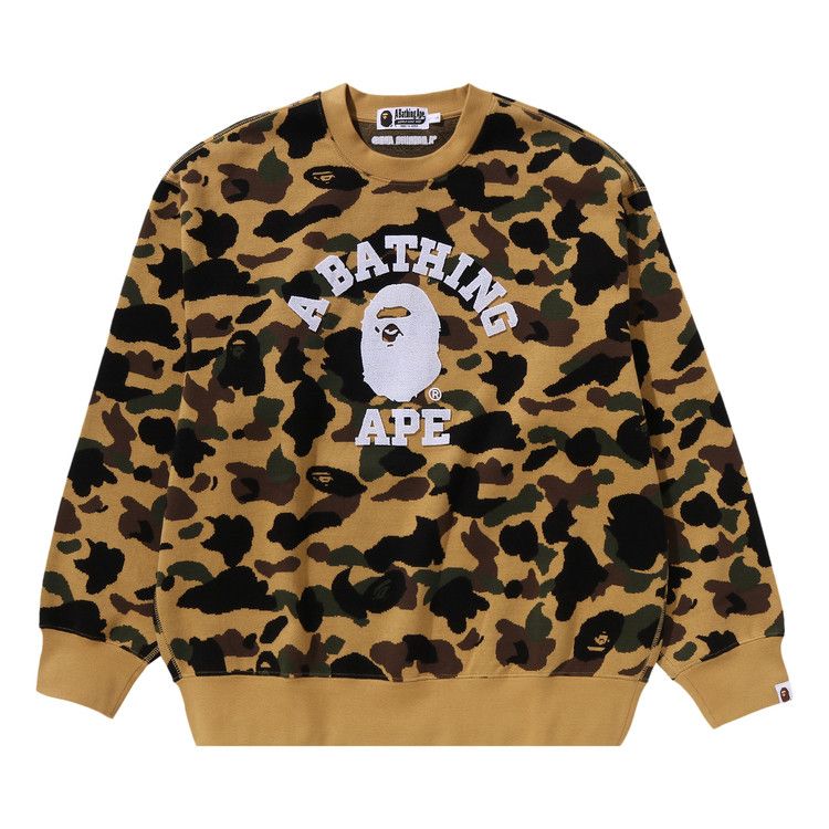 Толстовка BAPE 1st Camo Jacquard College Relax Fit Crewneck Sweatshirt, Yellow
Толстовка BAPE 1st Camo Jacquard College Relax Fit Crewneck Sweatshirt, Yellow