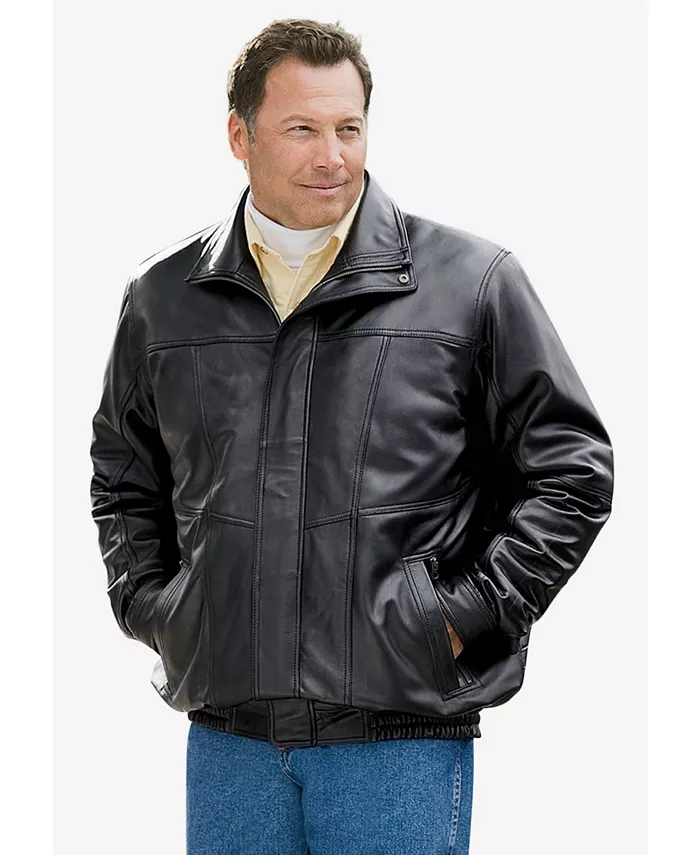 Кожаная куртка-бомбер больших размеров Big & Tall KingSize, черный
Кожаная куртка-бомбер больших размеров Big & Tall KingSize, черный