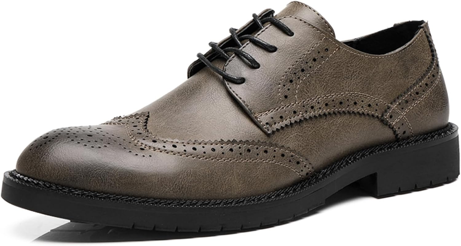 Мужские туфли из кожи Оксфорды, повседневные кроссовки, удобные броги, формальная деловая обувь Abborora, серый
Мужские туфли из кожи Оксфорды, повседневные кроссовки, удобные броги, формальная деловая обувь Abborora, серый