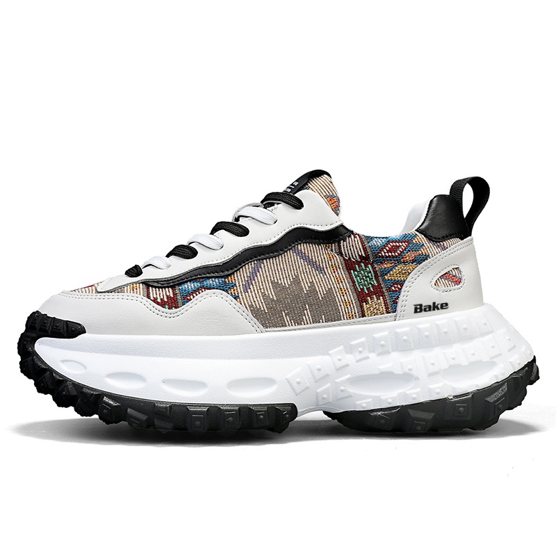 BAKE Дышащие и износостойкие массивные низкие кроссовки мужские бело-черные, цвет White Black
BAKE Дышащие и износостойкие массивные низкие кроссовки мужские бело-черные, цвет White Black