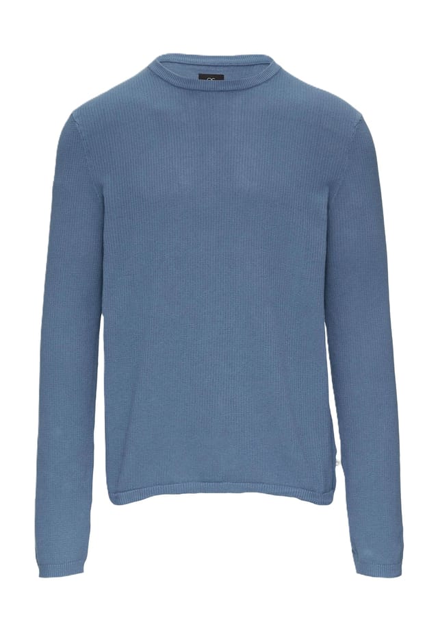 Вязаный свитер из хлопка ребристая структура Qs, синий
Вязаный свитер из хлопка ребристая структура Qs, синий