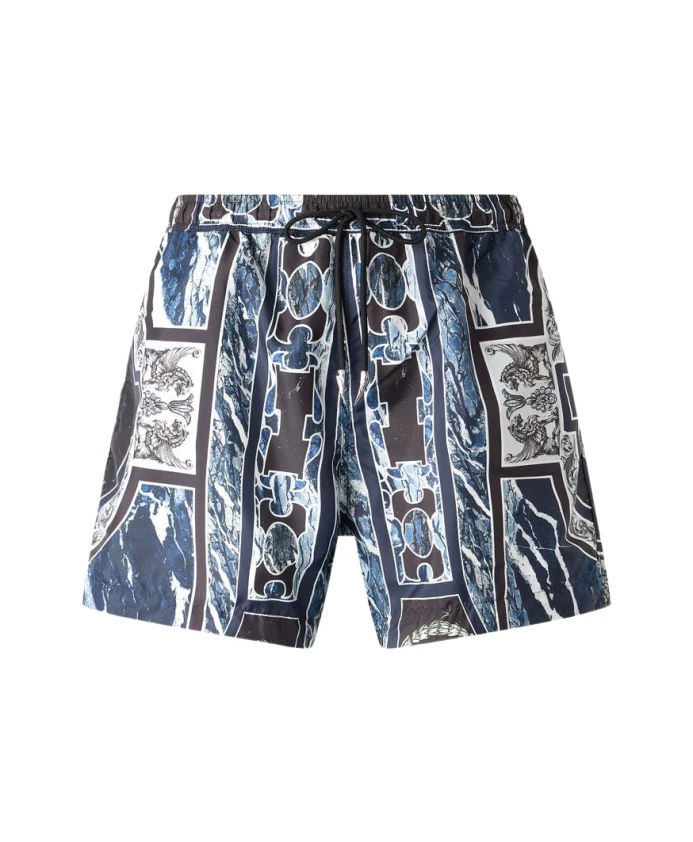 Плавки с мраморным принтом и застежкой. Roberto Cavalli, синий
Плавки с мраморным принтом и застежкой. Roberto Cavalli, синий