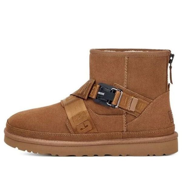 Зимние ботинки мужские Ugg с логотипом, коричневый 
Зимние ботинки мужские Ugg с логотипом, коричневый