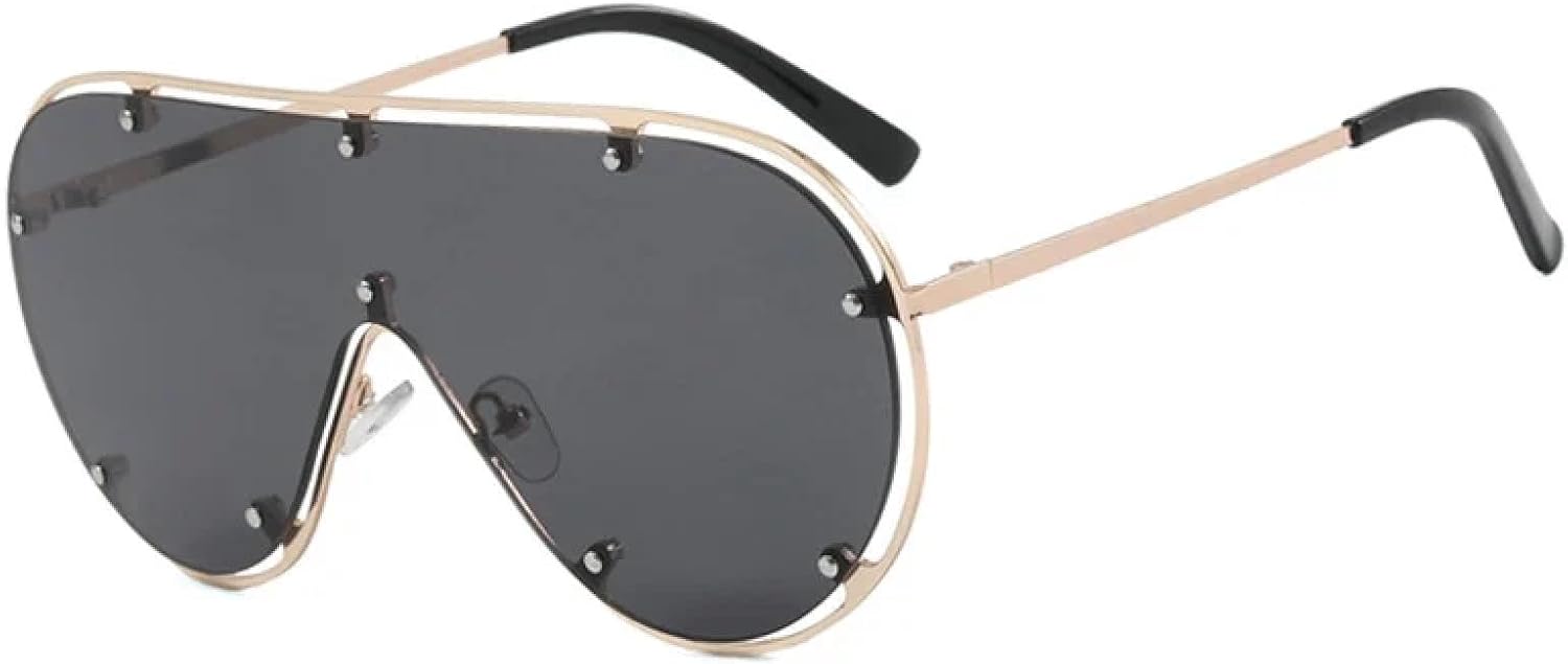 Модные солнцезащитные очки большого размера для женщин в стиле ретро, конфетных цветов, с защитой от УФ-излучения UV400, для мужчин, для занятий спортом на открытом воздухе TKKTLLT, Gold-black
Модные солнцезащитные очки большого размера для женщин в стиле ретро, конфетных цветов, с защитой от УФ-излучения UV400, для мужчин, для занятий спортом на открытом воздухе TKKTLLT, Gold-black