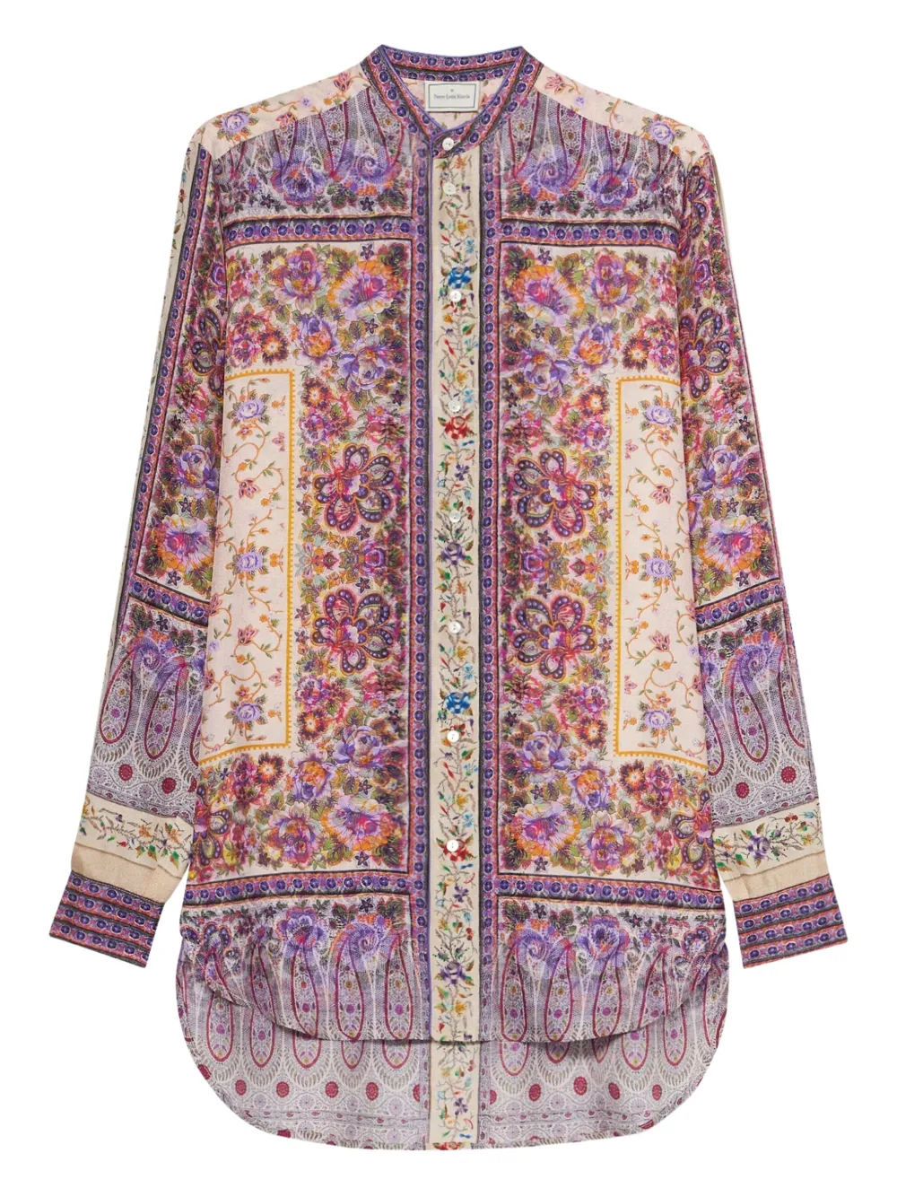 Рубашка с цветочным принтом Pierre-Louis Mascia, фиолетовый 
Рубашка с цветочным принтом Pierre-Louis Mascia, фиолетовый
