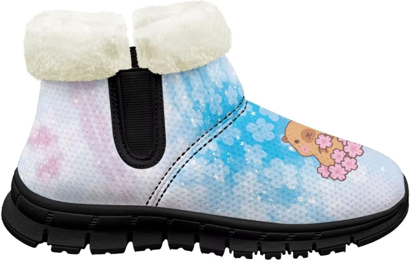 Ботинки на щиколотке для девочек с меховой подкладкой, теплые зимние нескользящие ботинки для вечеринок и праздников Pointodoor, Cute Capybara Floral
Ботинки на щиколотке для девочек с меховой подкладкой, теплые зимние нескользящие ботинки для вечеринок и праздников Pointodoor, Cute Capybara Floral