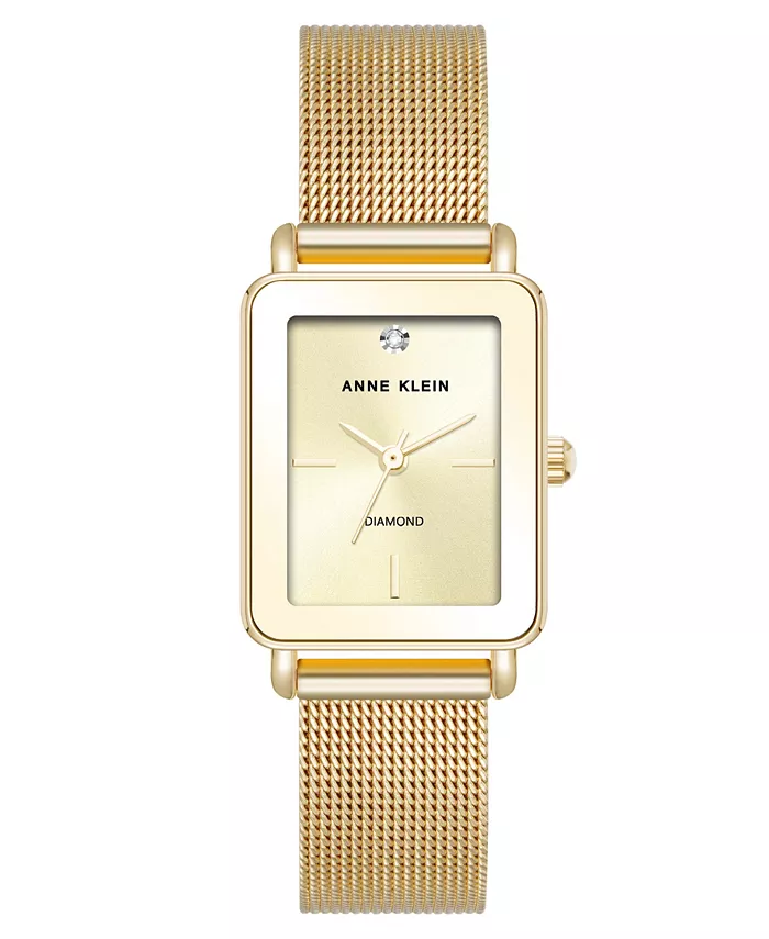 Женские часы Quartz прямоугольные с позолоченным корпусом из нержавеющей стали и сетчатым браслетом, 21 мм Anne Klein
Женские часы Quartz прямоугольные с позолоченным корпусом из нержавеющей стали и сетчатым браслетом, 21 мм Anne Klein