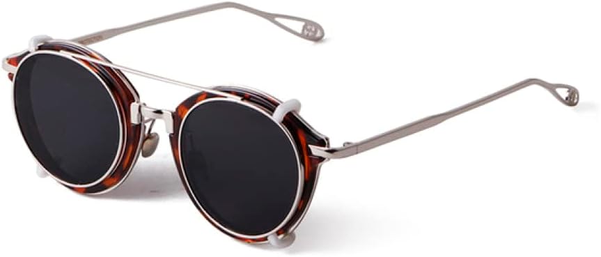 MUTYNE Винтажные солнцезащитные очки в стиле стимпанк с клипсой, мужские, модные, классический леопардовый принт, металлические круглые линзы со съемными откидными линзами, C4
MUTYNE Винтажные солнцезащитные очки в стиле стимпанк с клипсой, мужские, модные, классический леопардовый принт, металлические круглые линзы со съемными откидными линзами, C4