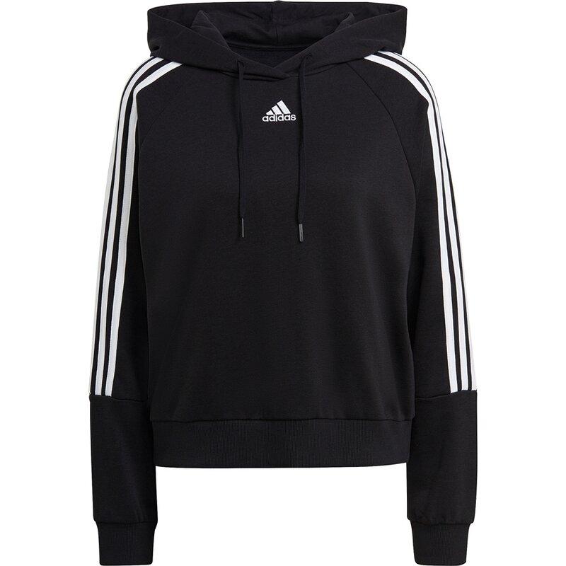 Укороченная толстовка свободного кроя с тремя полосками Essentials Adidas, черный
Укороченная толстовка свободного кроя с тремя полосками Essentials Adidas, черный