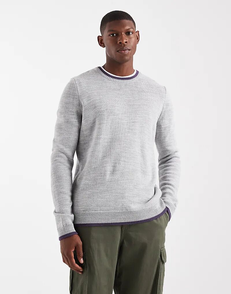 Вязаный джемпер с круглым вырезом ASOS DESIGN серого меланжевого цвета
Вязаный джемпер с круглым вырезом ASOS DESIGN серого меланжевого цвета