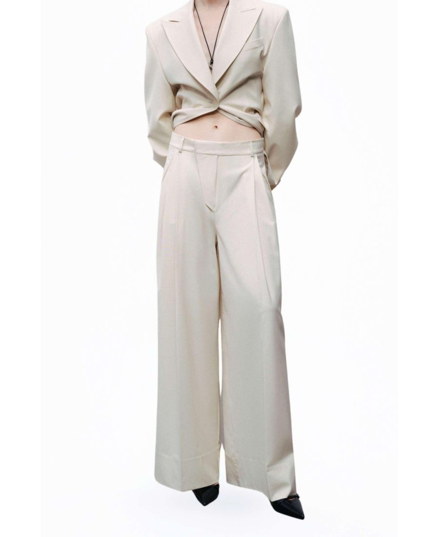 Женские брюки с асимметричной планкой NOCTURNE, Open white
Женские брюки с асимметричной планкой NOCTURNE, Open white