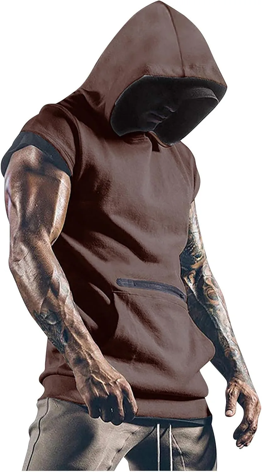 Мужская футболка с капюшоном для тренировок, короткий рукав, карман
Мужская футболка с капюшоном для тренировок, короткий рукав, карман