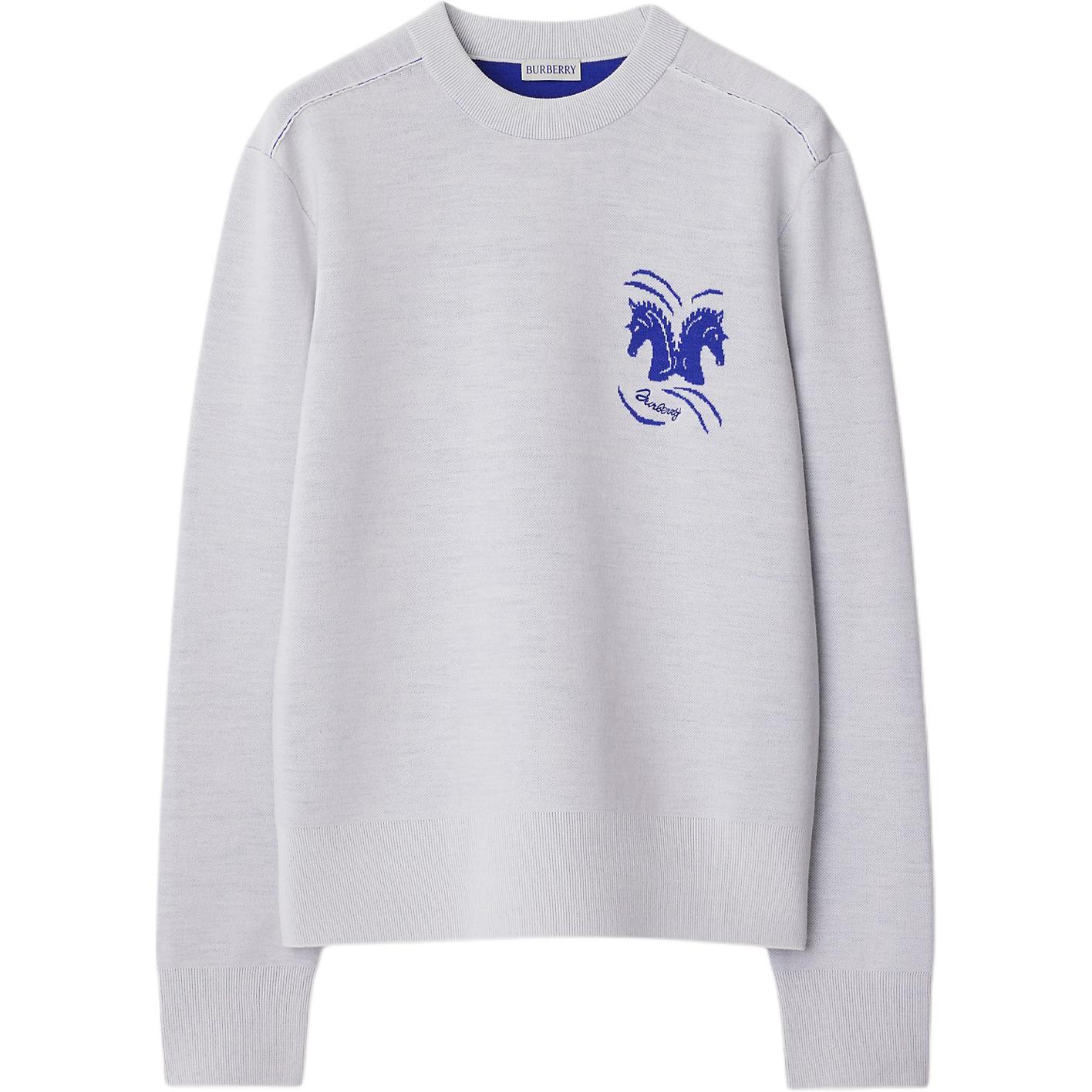Джемпер с лошадью в зеркальном отражении Burberry, светло-серый
Джемпер с лошадью в зеркальном отражении Burberry, светло-серый