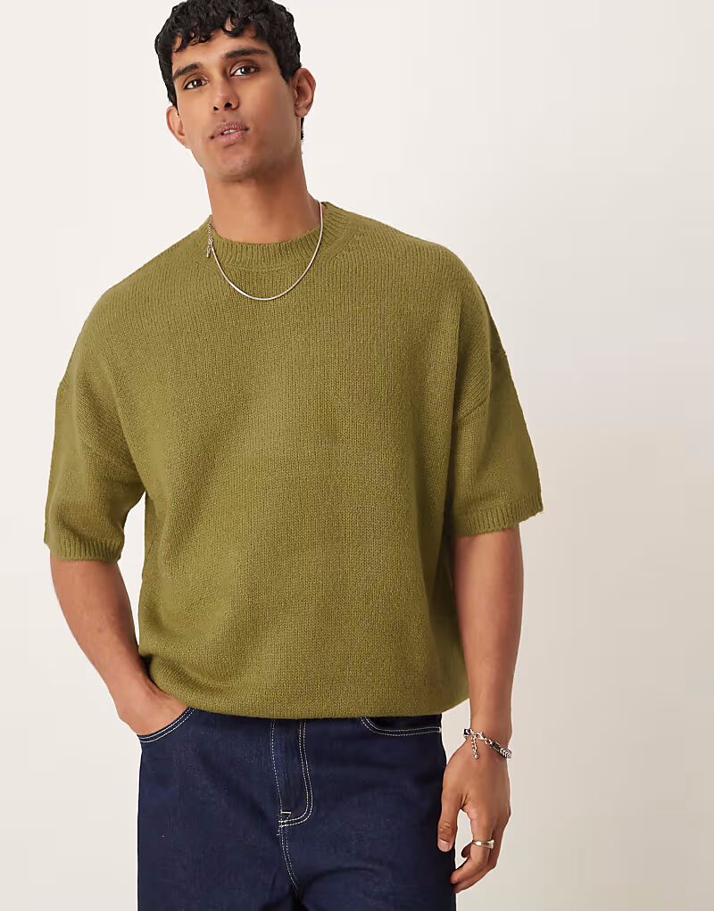 Трикотажная футболка оверсайз ASOS DESIGN цвета хаки
Трикотажная футболка оверсайз ASOS DESIGN цвета хаки