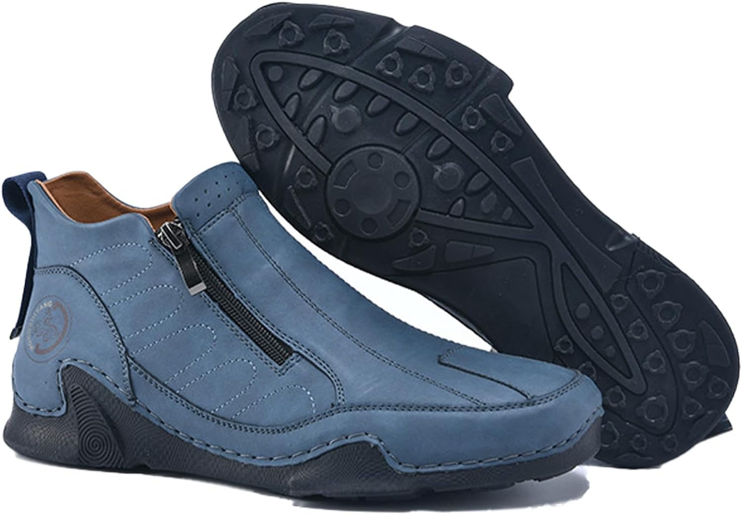 Мужские кожаные слипоны для ходьбы, ботинки до щиколотки, наружные противоскользящие, с двойной молнией, высокие, для вождения и работы, повседневные легкие ботинки Чакка Qooel, синий
Мужские кожаные слипоны для ходьбы, ботинки до щиколотки, наружные противоскользящие, с двойной молнией, высокие, для вождения и работы, повседневные легкие ботинки Чакка Qooel, синий