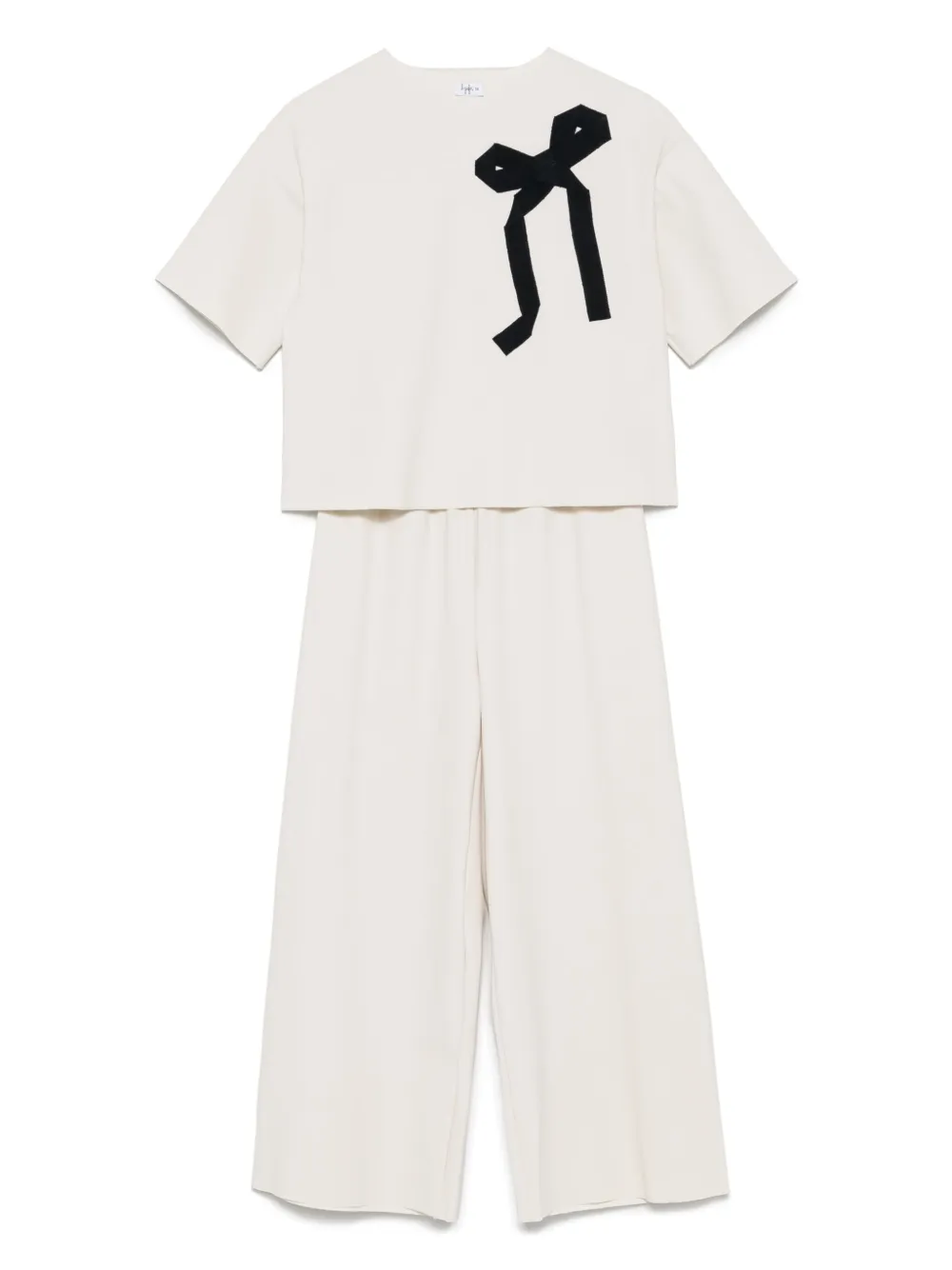 Комплект из топа и брюк с бантами Il Gufo, нейтральный
Комплект из топа и брюк с бантами Il Gufo, нейтральный