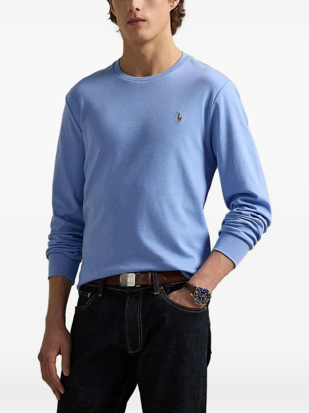 Футболка с длинными рукавами и вышитым логотипом Polo Ralph Lauren, синий
Футболка с длинными рукавами и вышитым логотипом Polo Ralph Lauren, синий