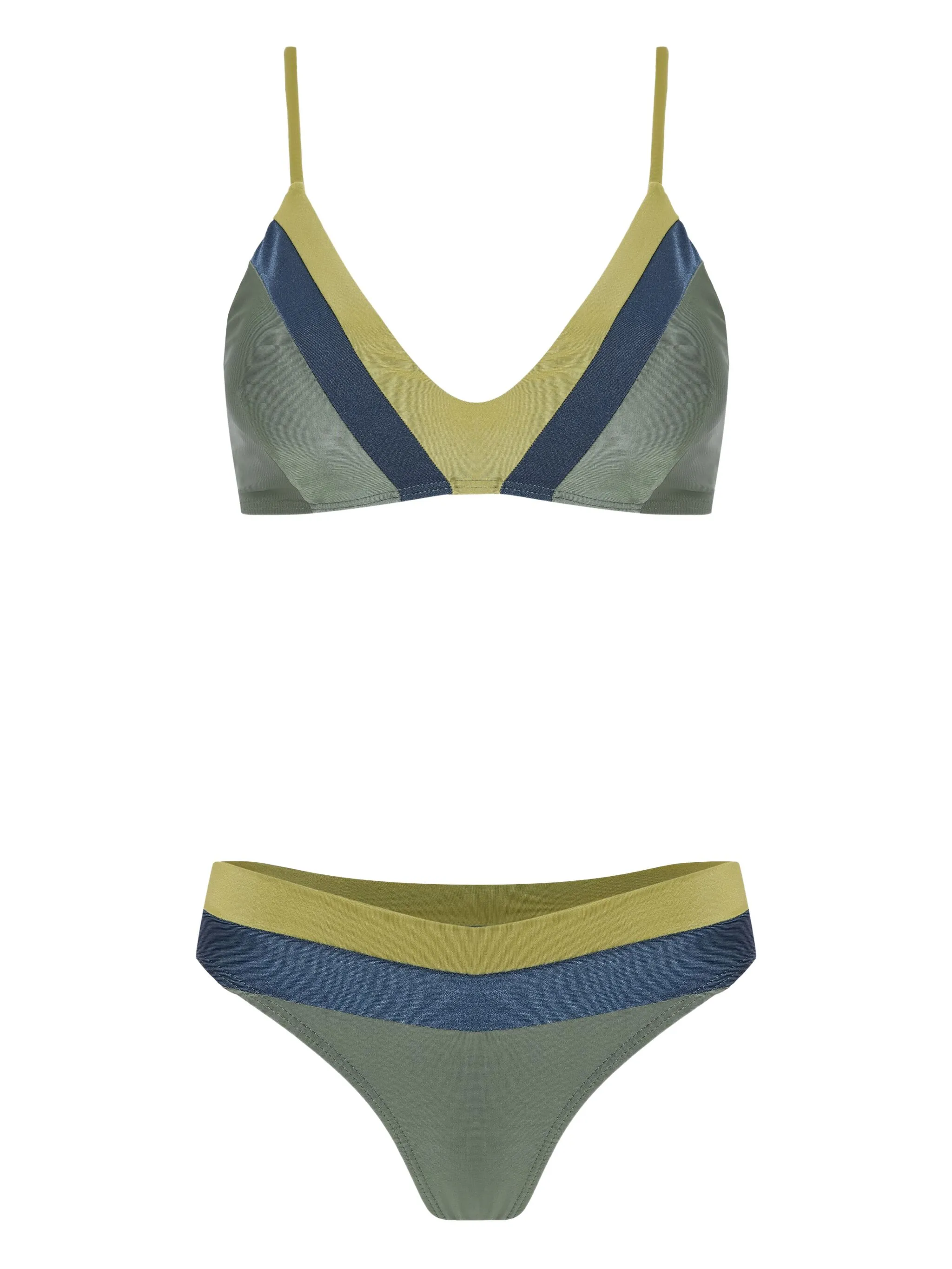 Бикини Joaquina в стиле колор-блок с треугольными чашками Lygia & Nanny, зеленый
Бикини Joaquina в стиле колор-блок с треугольными чашками Lygia & Nanny, зеленый