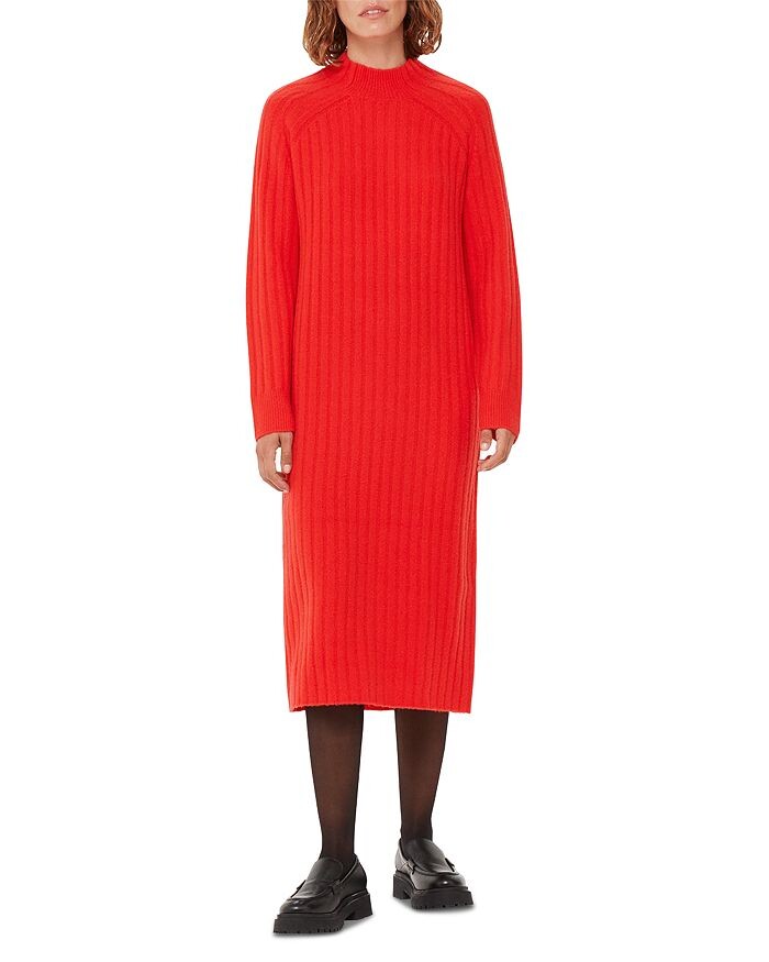 Вязаное платье-свитер миди в рубчик Whistles, красный
Вязаное платье-свитер миди в рубчик Whistles, красный