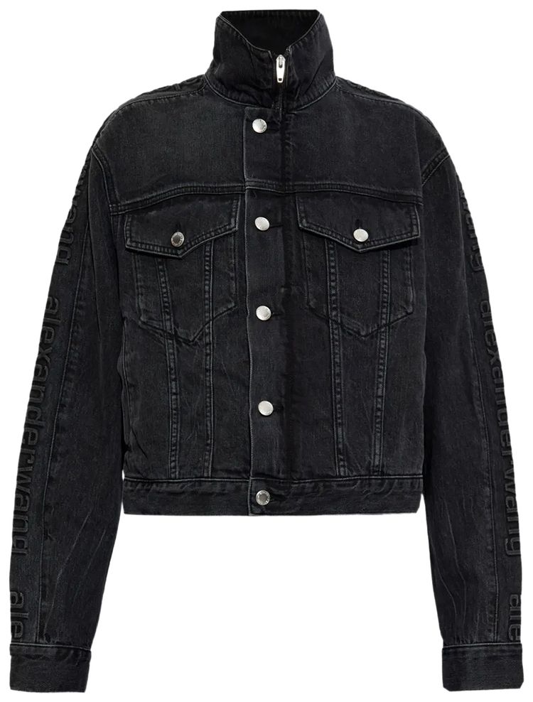 Джинсовая спортивная куртка Alexander Wang с тисненым логотипом, серый
Джинсовая спортивная куртка Alexander Wang с тисненым логотипом, серый