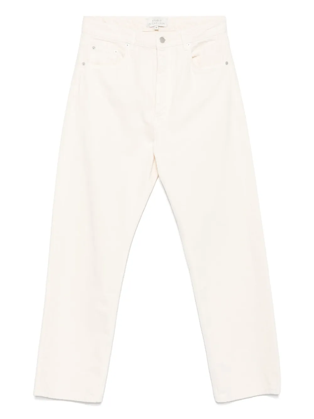 Хлопковые джинсы Studio Nicholson, белый
Хлопковые джинсы Studio Nicholson, белый