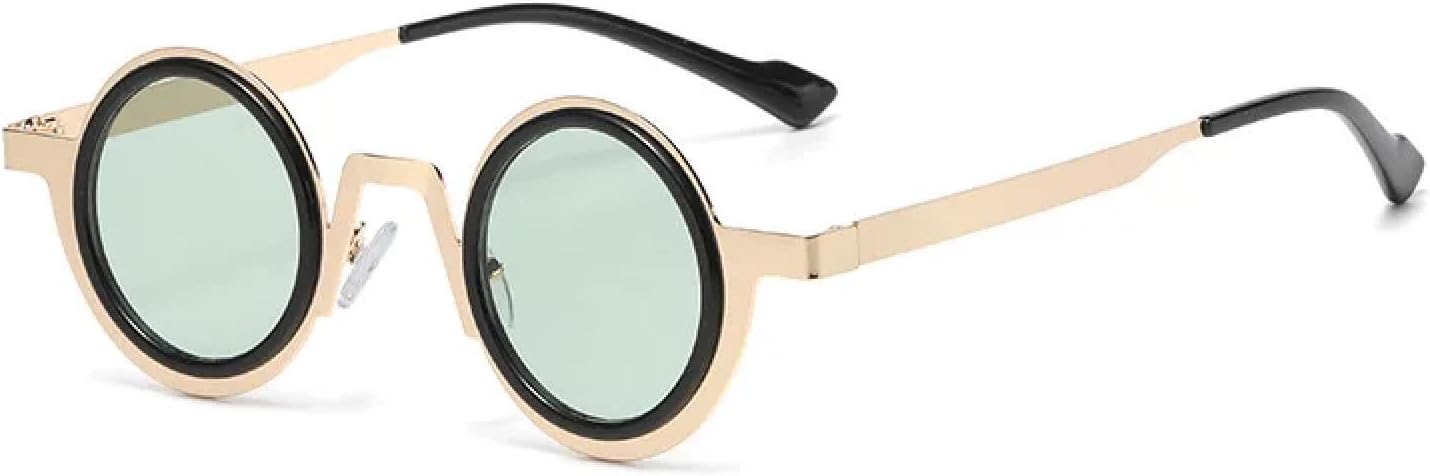 Ретро маленькие круглые солнцезащитные очки в стиле панк с металлическим покрытием для женщин и мужчин, защита от УФ-излучения UV400, прозрачные линзы, двухцветная оправа TVTBBVV, Golden Black Green
Ретро маленькие круглые солнцезащитные очки в стиле панк с металлическим покрытием для женщин и мужчин, защита от УФ-излучения UV400, прозрачные линзы, двухцветная оправа TVTBBVV, Golden Black Green