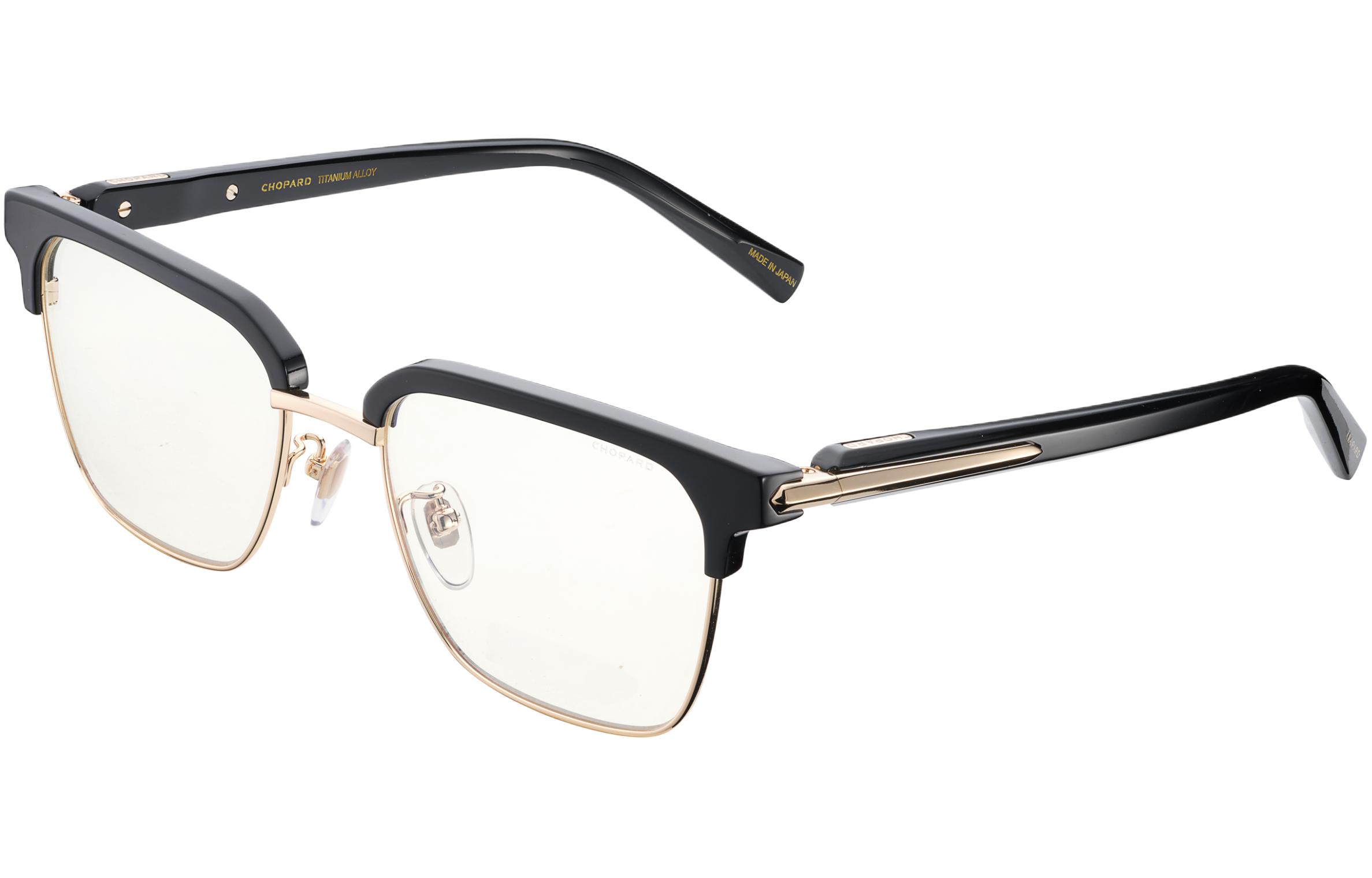 Chopard Пластина и металлическая прямоугольная оправа для очков унисекс, VCHM26J0700