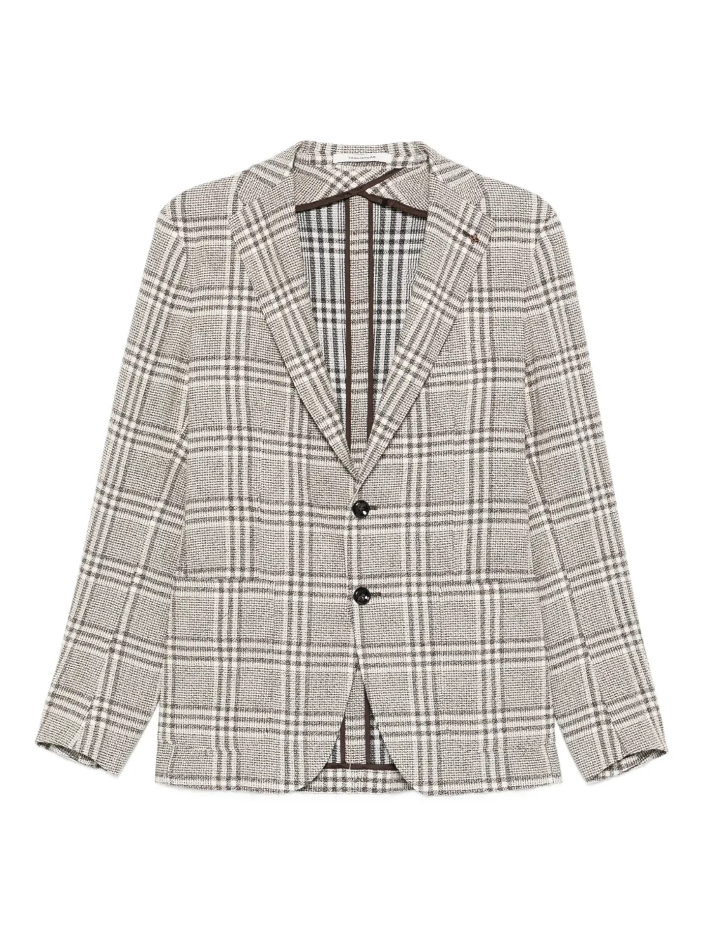Однобортный пиджак в клетку Tagliatore, бежевый
Однобортный пиджак в клетку Tagliatore, бежевый