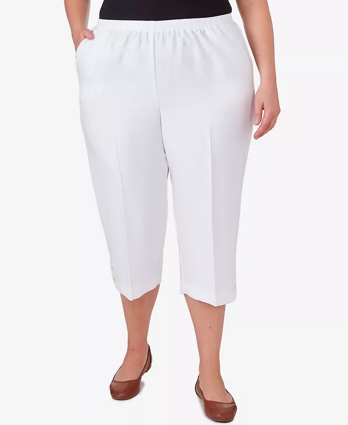 Классические черные джинсовые брюки-капри с бахромой больших размеров Alfred Dunner, белый
Классические черные джинсовые брюки-капри с бахромой больших размеров Alfred Dunner, белый