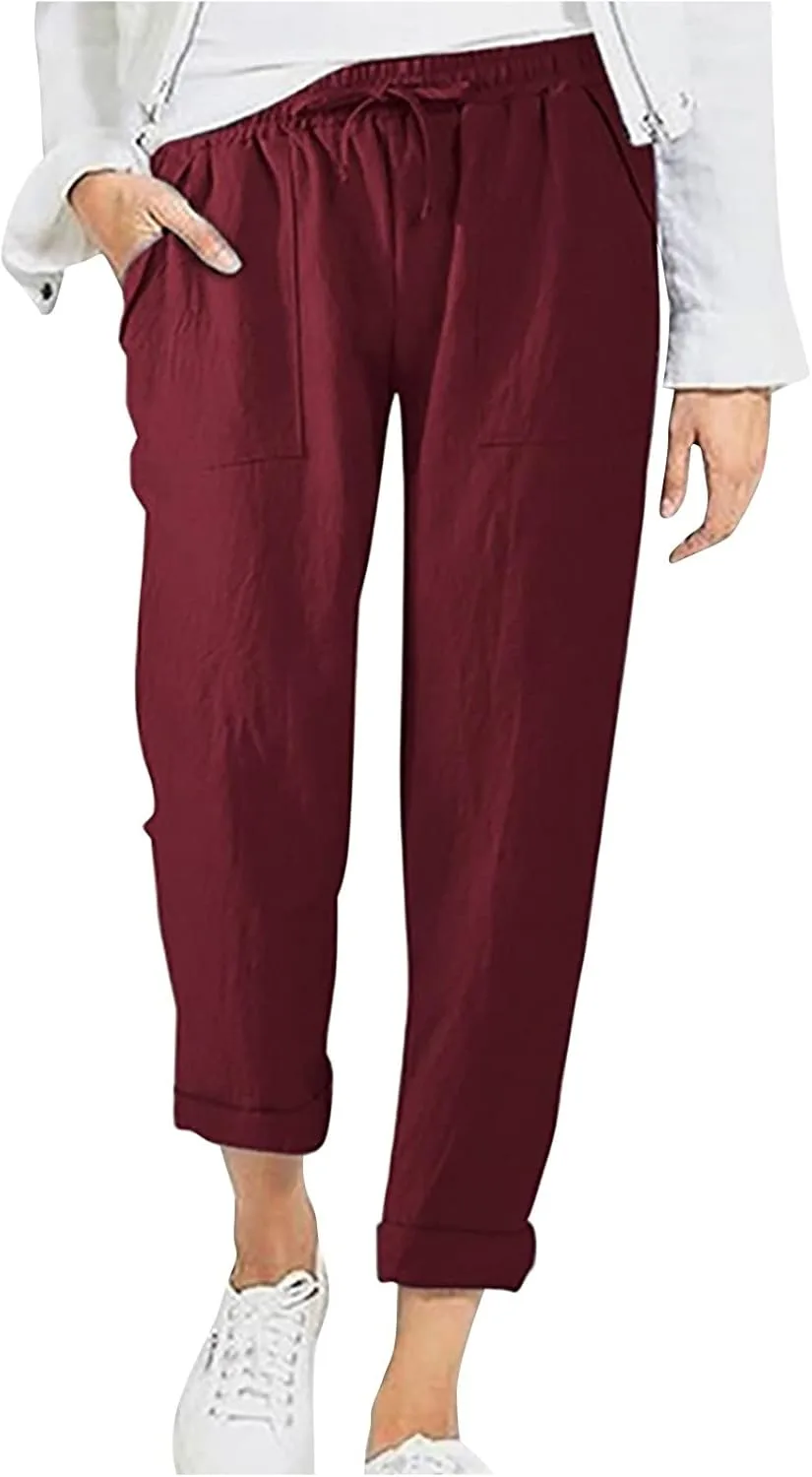 FZYLQY женские повседневные льняные брюки plus size летние с подкатом
FZYLQY женские повседневные льняные брюки plus size летние с подкатом