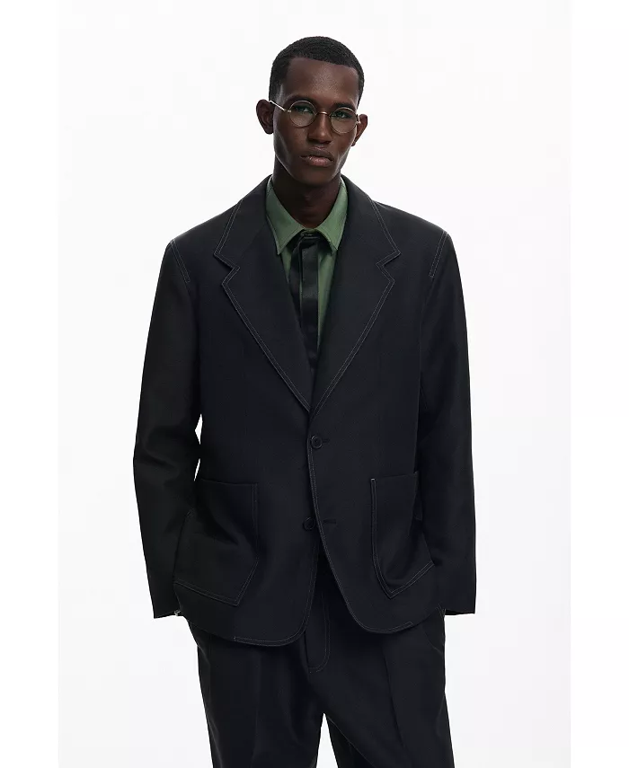 Мужской блейзер с контрастной строчкой Desigual, черный
Мужской блейзер с контрастной строчкой Desigual, черный